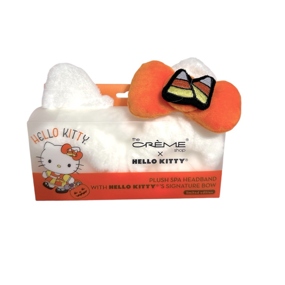 The Crème Shop x Hello Kitty special edition Halloween Plush Spa Headband.